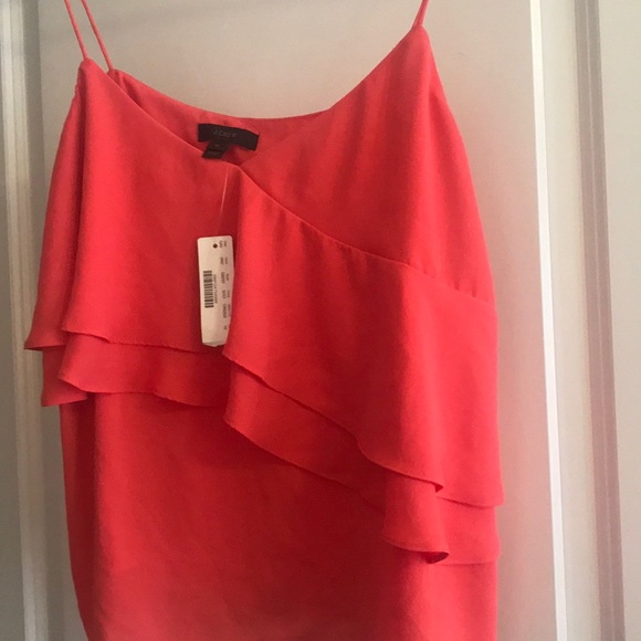 J. Crew Coral Ruffle Cami NWT - Picture 4 of 4